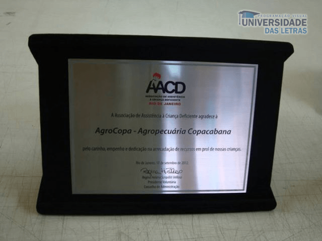 placa de homenagem em aço inox rio de janeiro