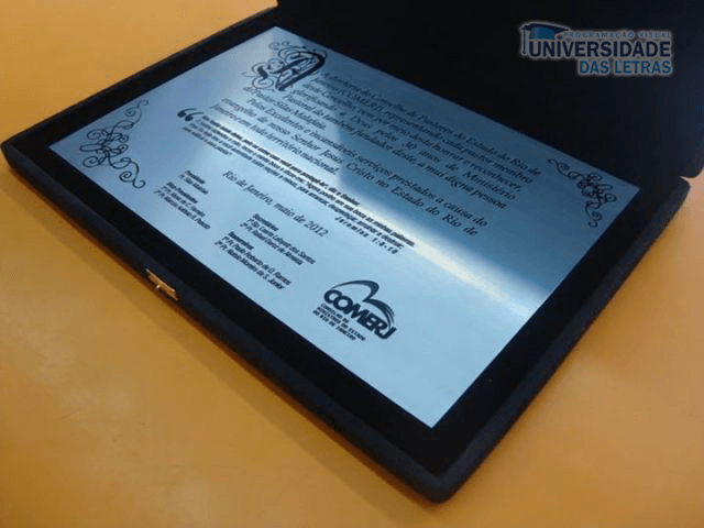 placa de homenagem rio de janeiro