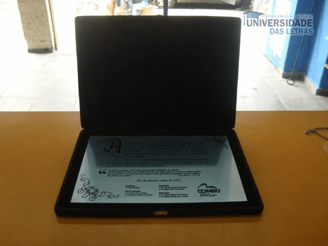 placa de homenagem rio de janeiro