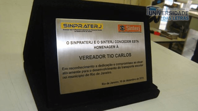 placas de homenagem rio de janeiro