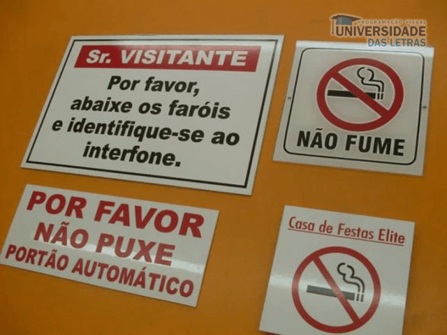 placas de sinalização em pvc rj