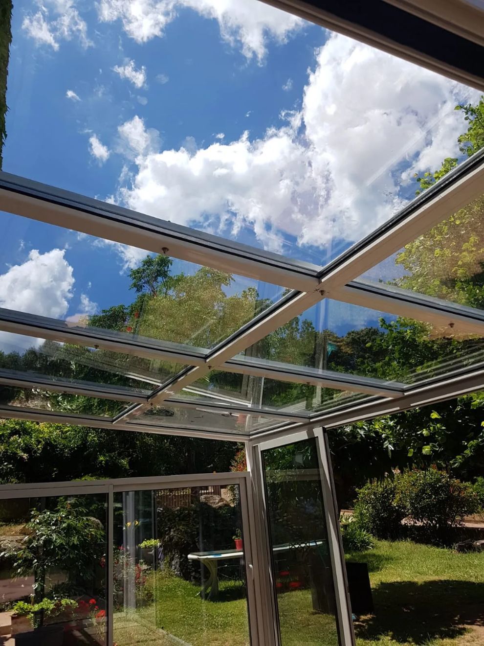 Dettaglio veranda in alluminio