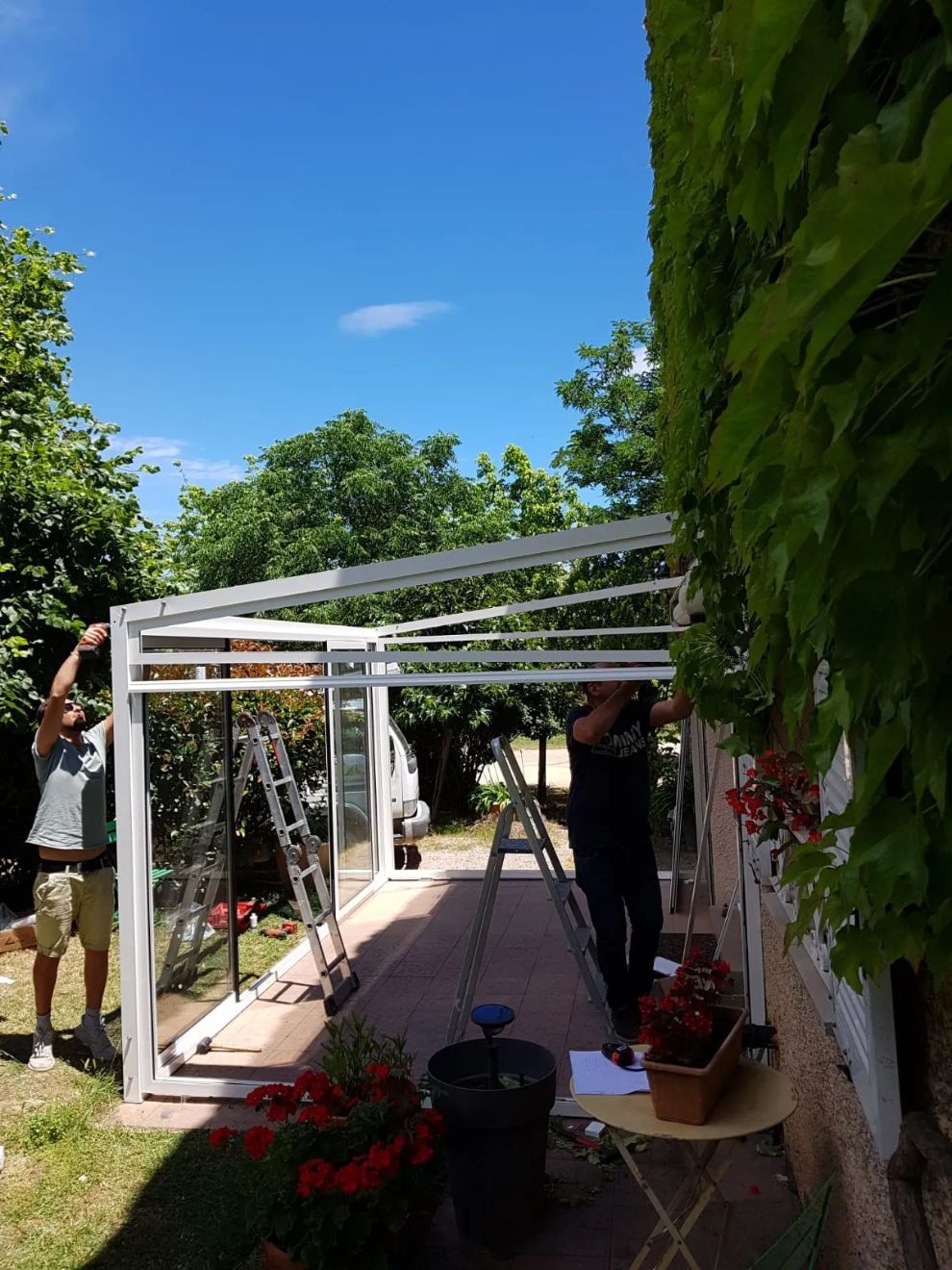 Montaggio veranda in alluminio