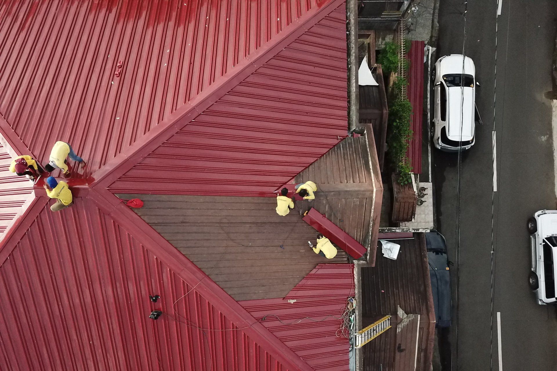 image of roof cleaning