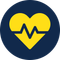 A heartbeat icon