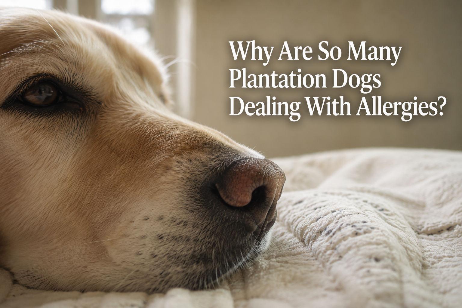 Close-up of dog face representing allergy symptoms in Plantation FL dogs