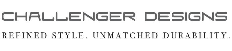 A challenger designs logo that says refined style unmatched durability