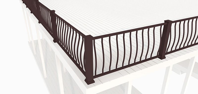 Flotation Systems Belly Dock Railing Render - Dock Solutions of Kentucky | Lexington, KY