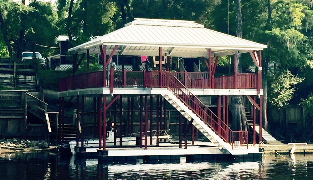 Rustic railing and posts - Dock Solutions of Kentucky | Lexington, KY