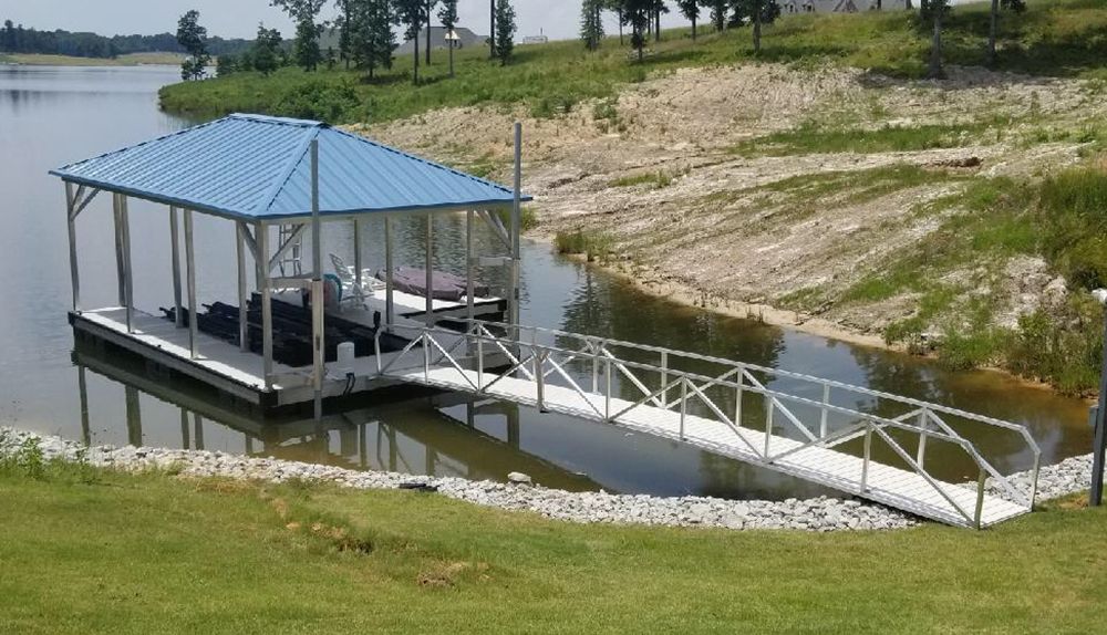Hawaiian roof panels with silverstone LockDry aluminum decking - Dock Solutions of Kentucky | Lexington, KY