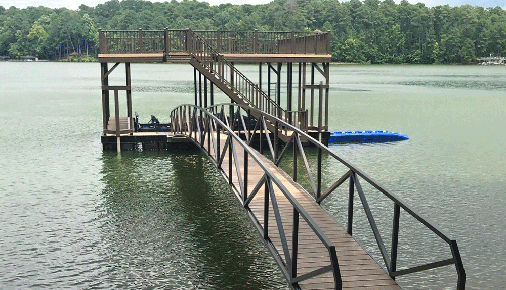 Double slip sundeck boat dock - Dock Solutions of Kentucky | Lexington, KY