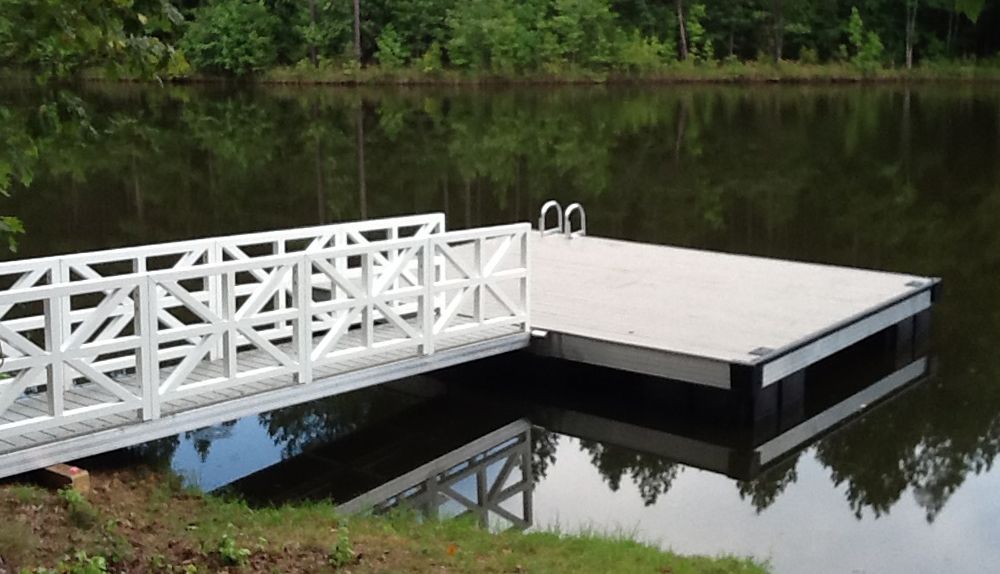 Flotation Systems Union Jack Railing Pier - Dock Solutions of Kentucky | Lexington, KY