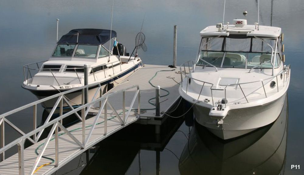 Silverstone decking with floating platform and bumpers/cleats - Dock Solutions of Kentucky | Lexington, KY