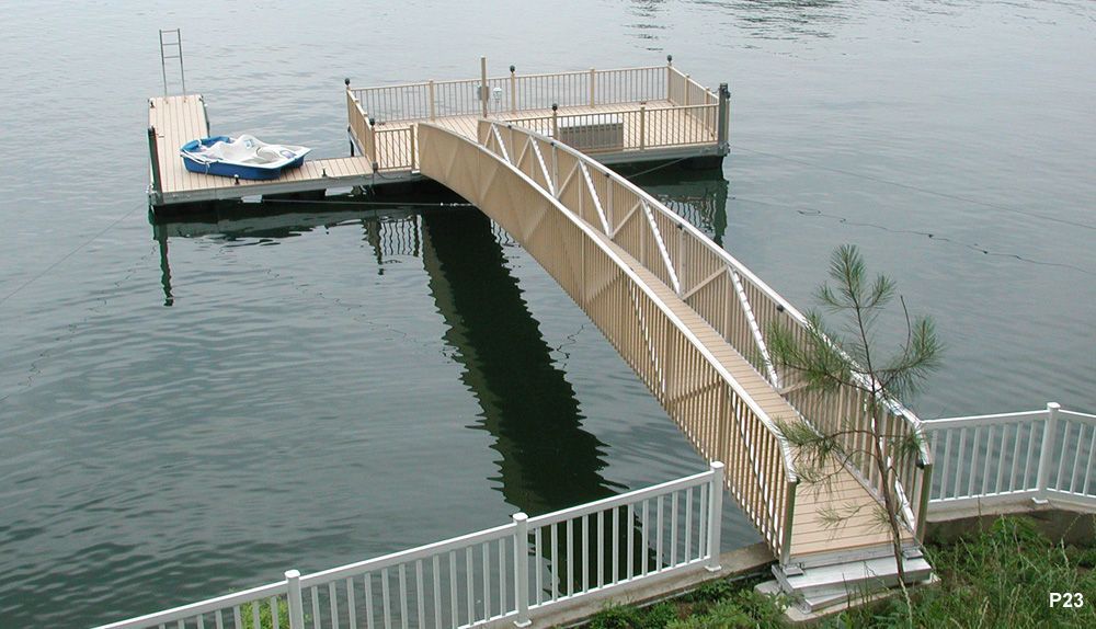 Buckskin decking with railings and pickets - Dock Solutions of Kentucky | Lexington, KY