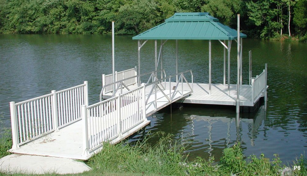 Dock with A Gazebo on Top of It in The Middle of A Lake - Dock Solutions of Kentucky | Lexington, KY