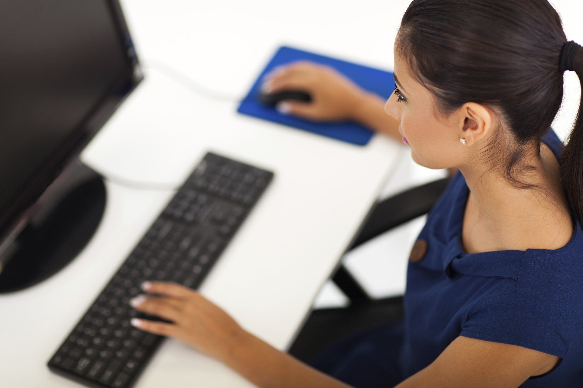 Typing on the laptop — Waldorf, MD — Southern Maryland Minority Chamber of Commerce