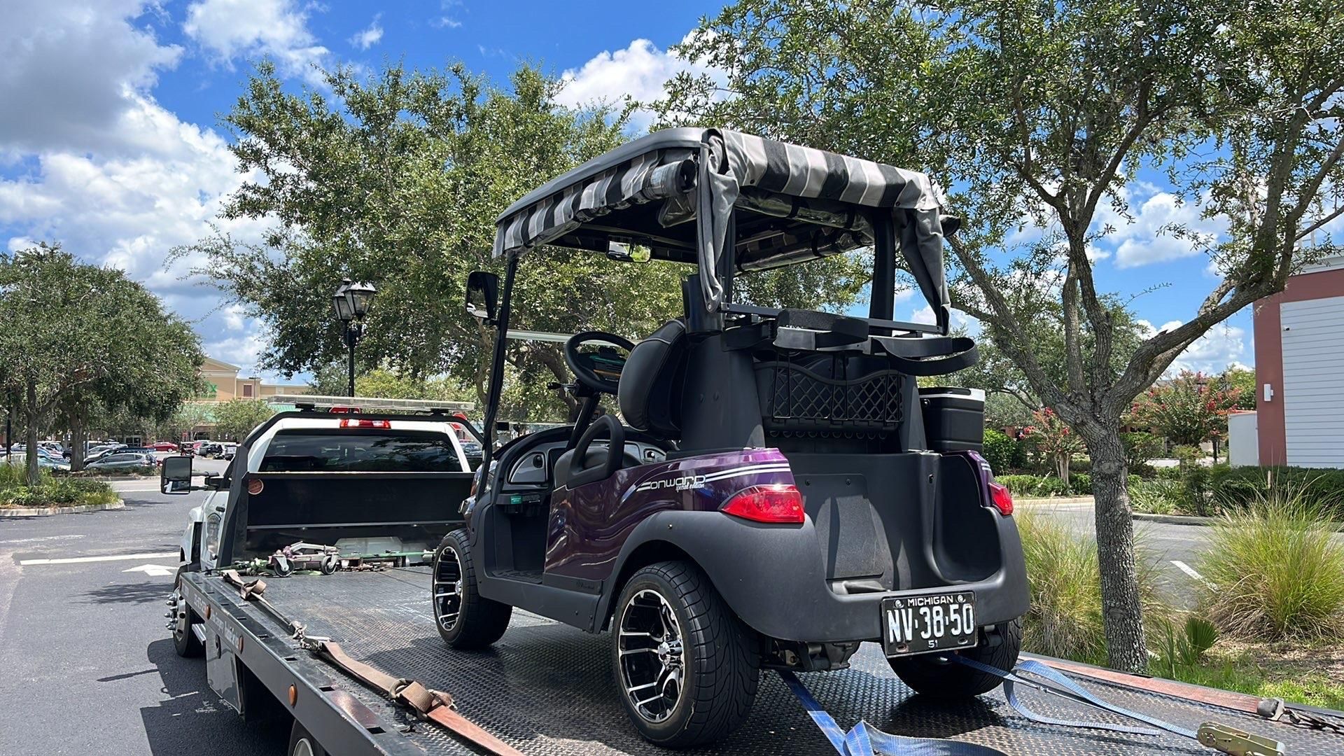 Golf cart towing and recovery