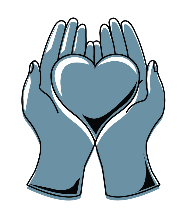 a pair of hands holding a heart in their palms