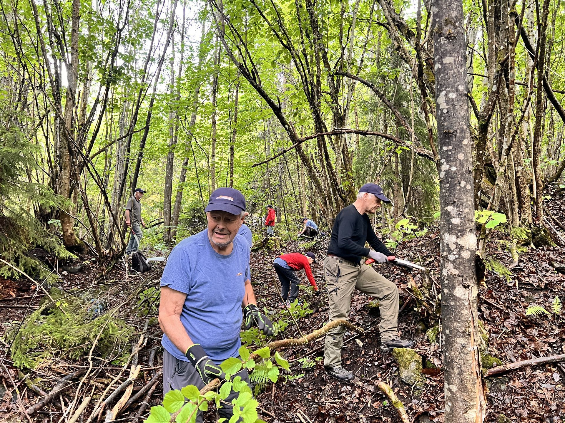 Det ble utført mye hardt skogsarbeid! (Foto. Steinar Kristensen).