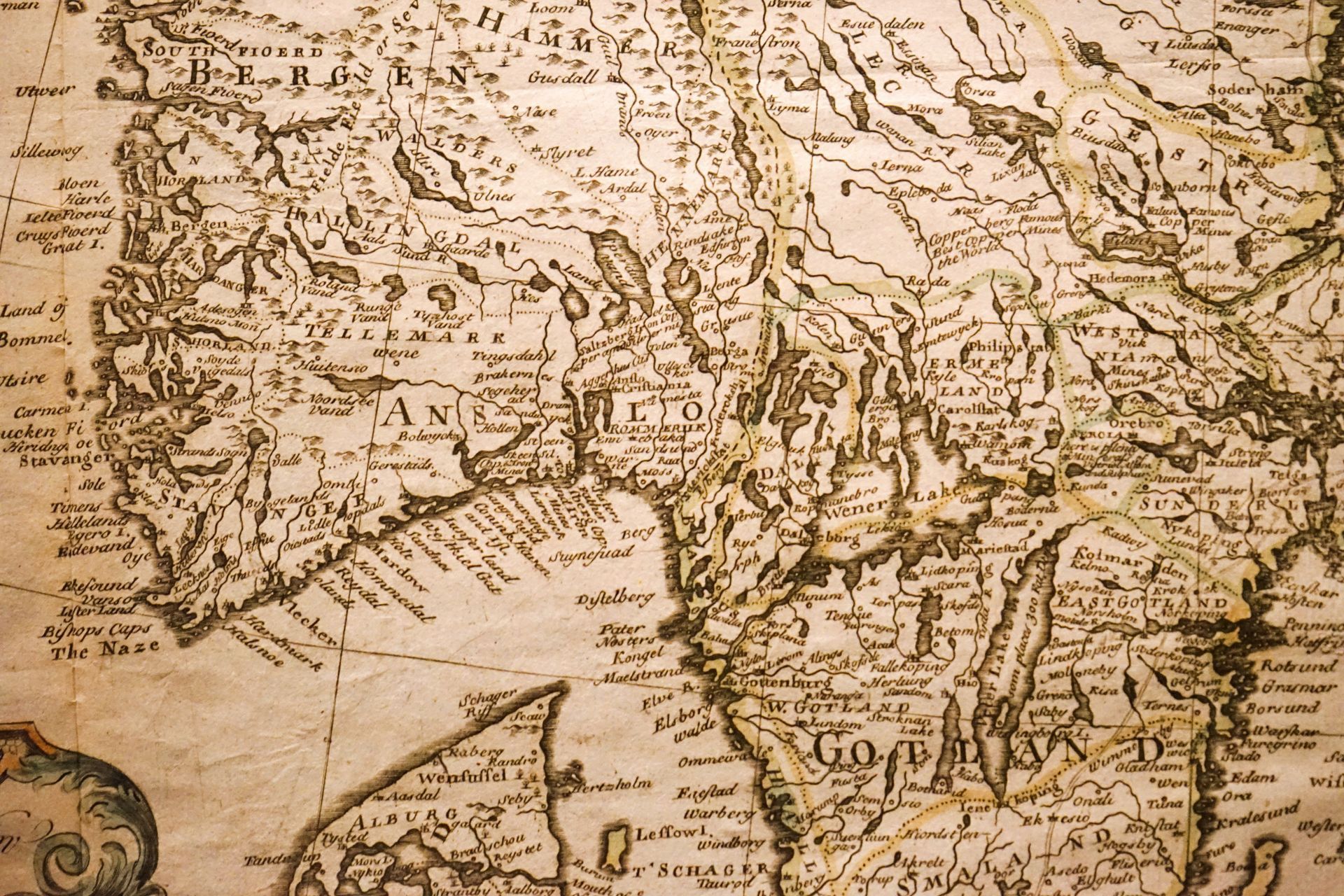 Oslofjorden med Bærum, Nesoddlandet og Oslo på 1700-tallet.