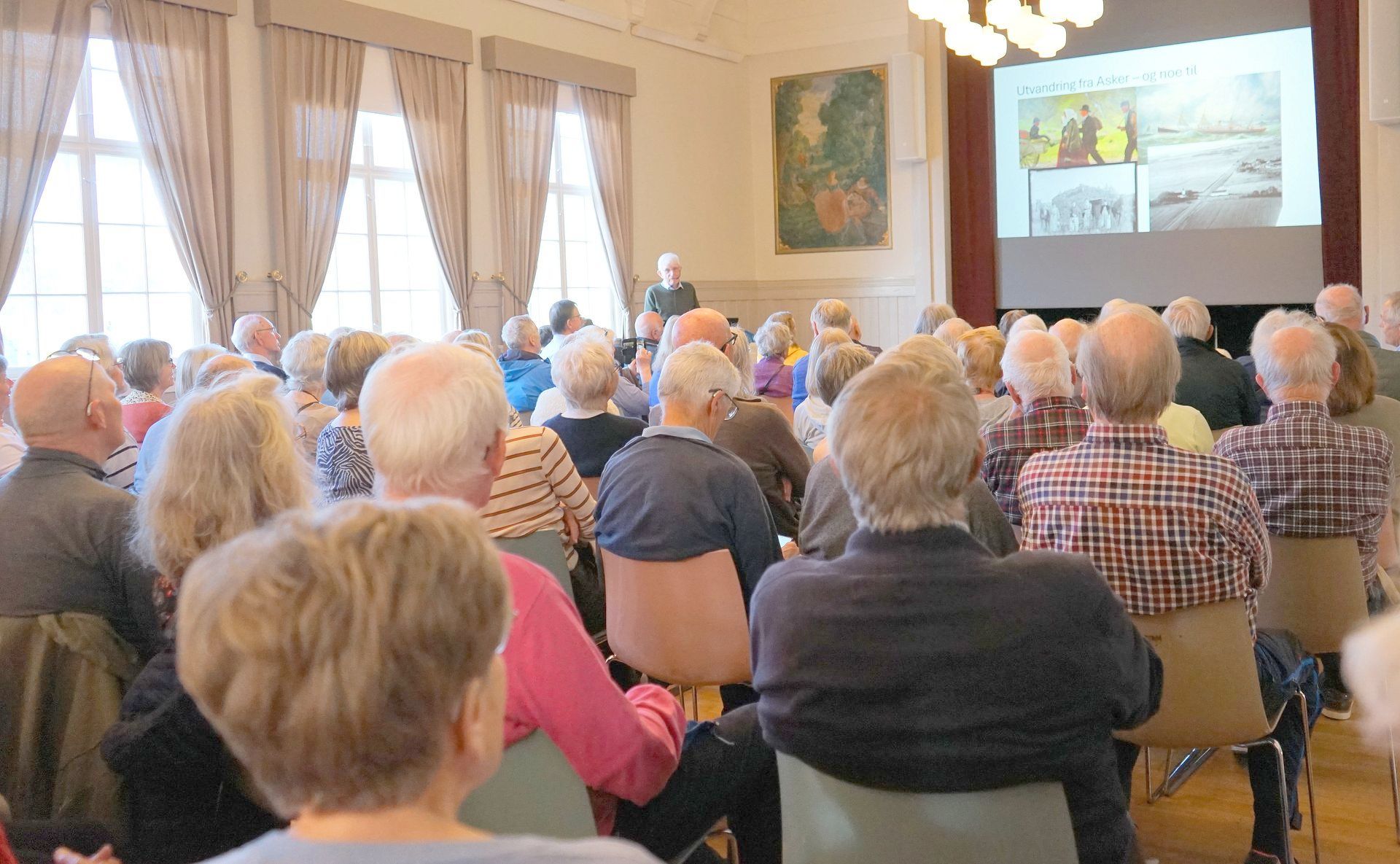 Det var en enorm interesse for temaet om utvandrere fra Asker og Bærum.