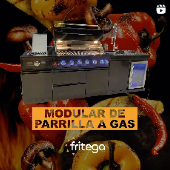 An ad for modular de parrilla a gas by fritega