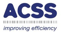 A blue and white ACSS logo for improving efficiency