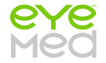 A green and gray logo for eye med