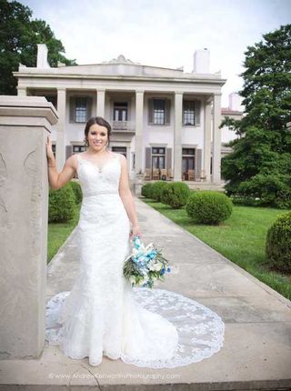 Woman Wearing White Gown — Knoxville, TN — Sandra G's Alterations