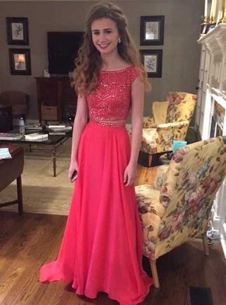 Woman Wearing Fuchsia Pink Gown — Knoxville, TN — Sandra G's Alterations