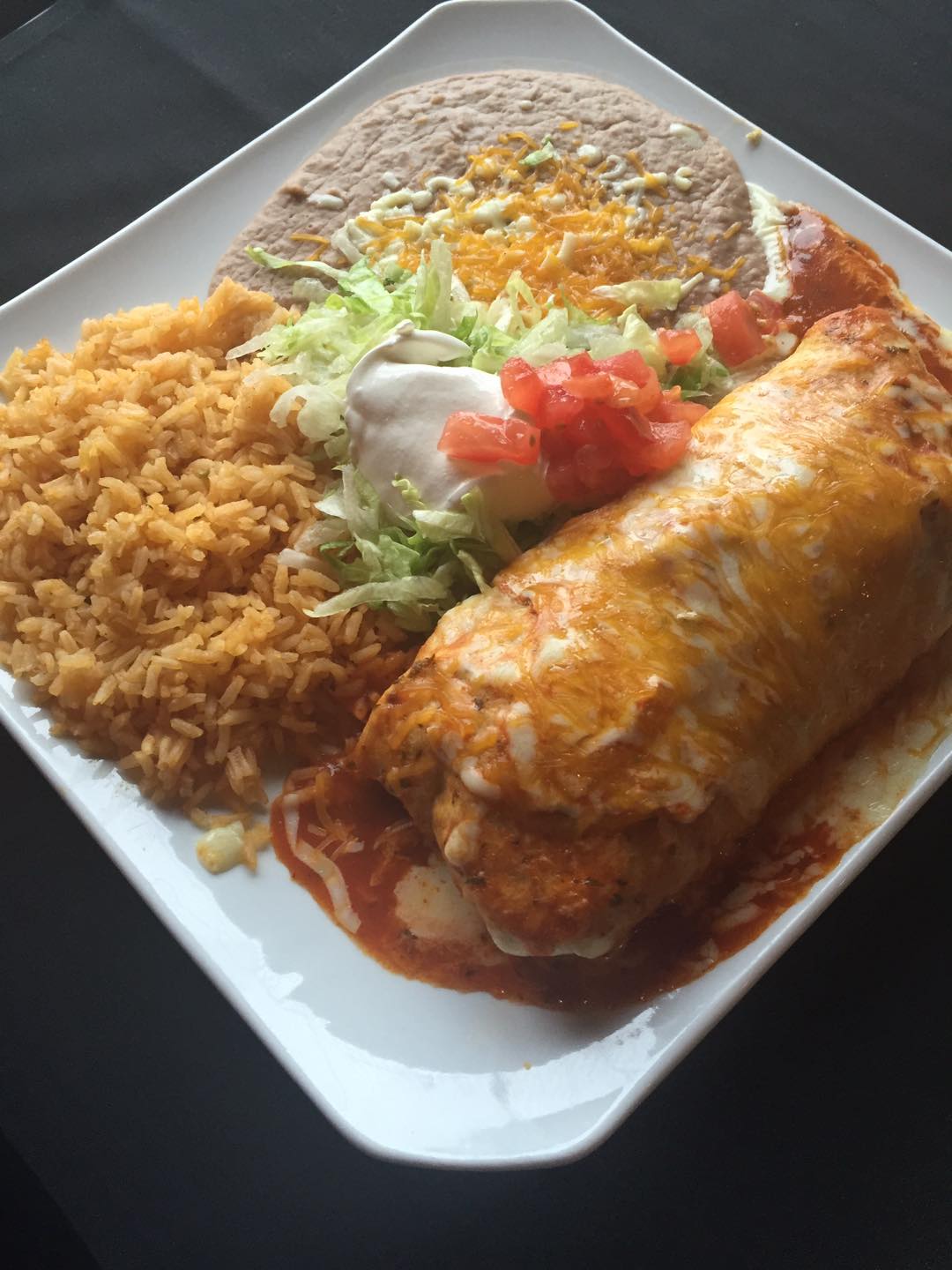 Mojitos Mexican Grill Burrito Dish