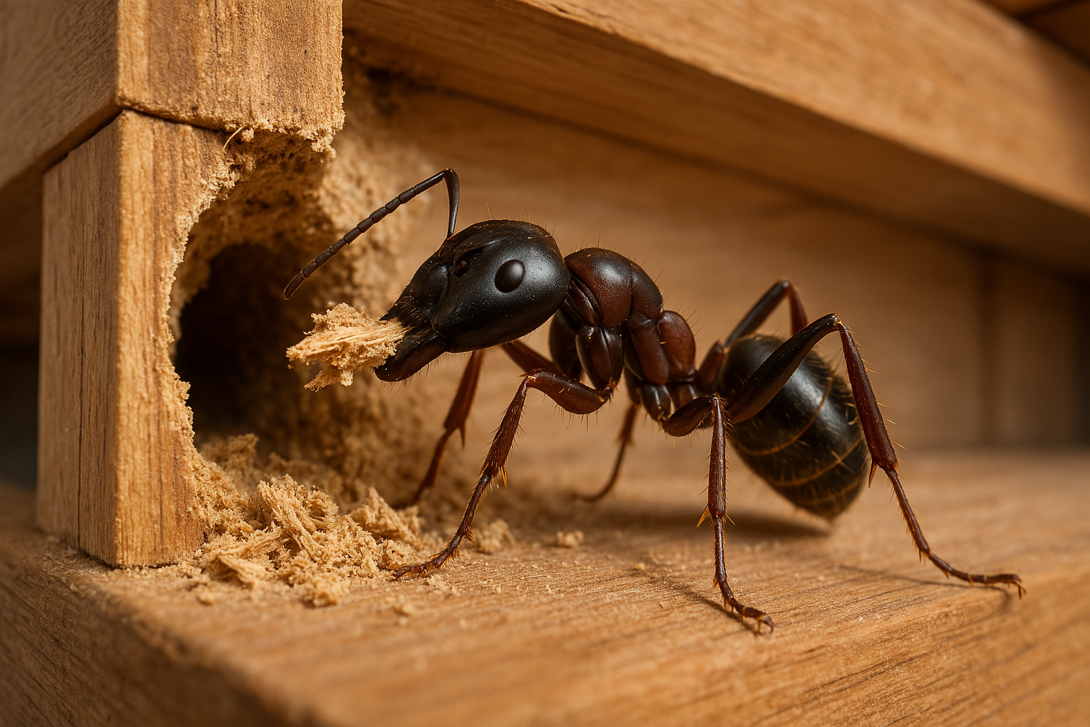 carpenter ant damage