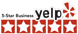 five stars on Yelp