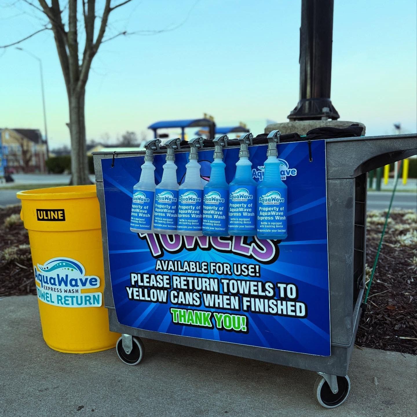 aquawave express car wash detail and amenities cleaning cart