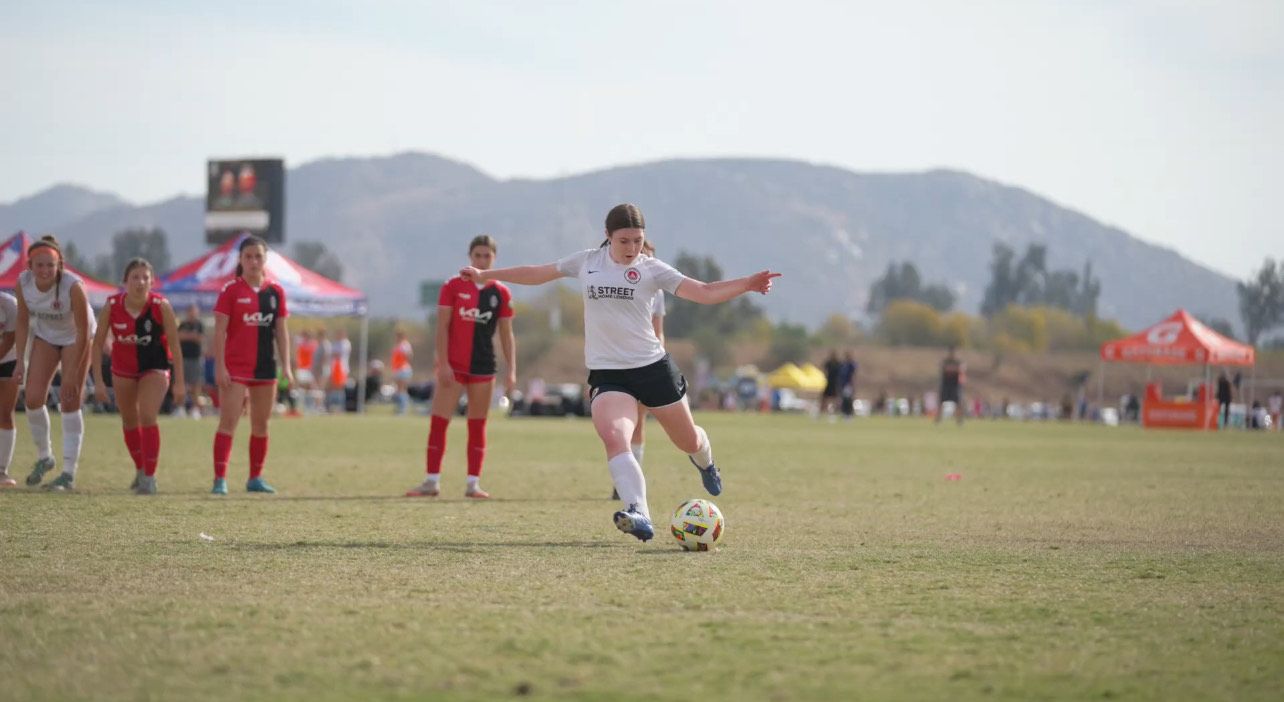 Sacramento United soccer club players in action with Byga