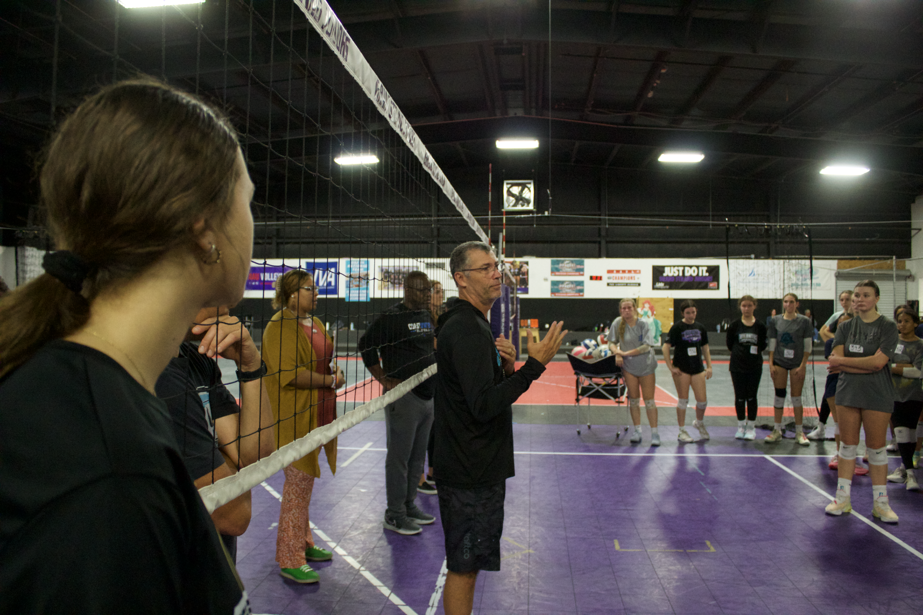 Grand Strand Juniors players listening to coach