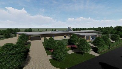 CGI of proposed new crematorium near Preston, East Yorkshire