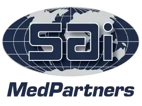 Logo of SAI MedPartners: Blue letters