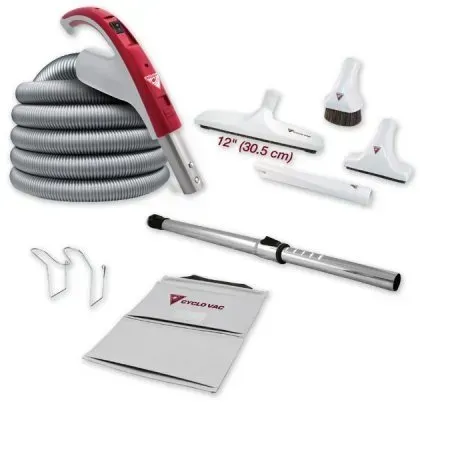 Un aspirateur a un tuyau de 12 pouces de long