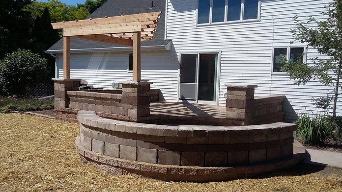 Outdoor Patio with Pergola Roof — Menasha, WI — Vargas Brothers LLC