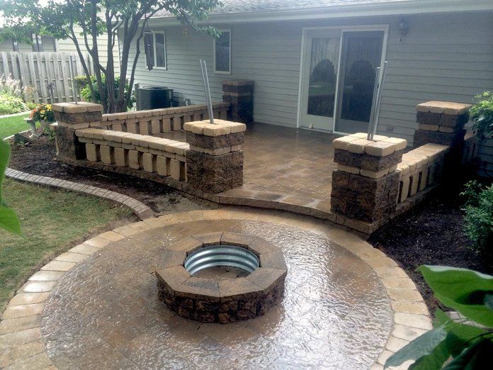 Backyard with Firepit — Menasha, WI — Vargas Brothers LLC