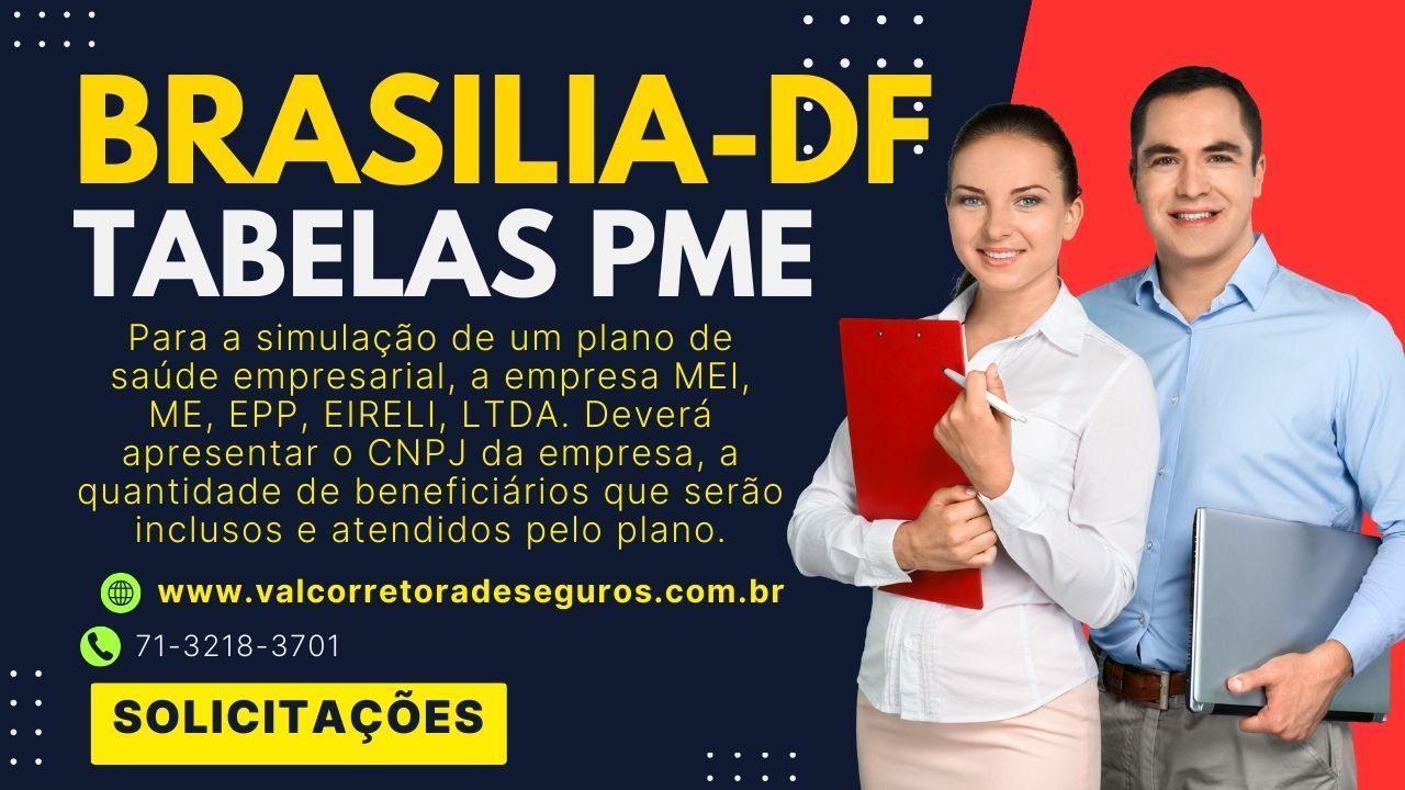 tabelas de preços plano de saude empresariais em brasilia df