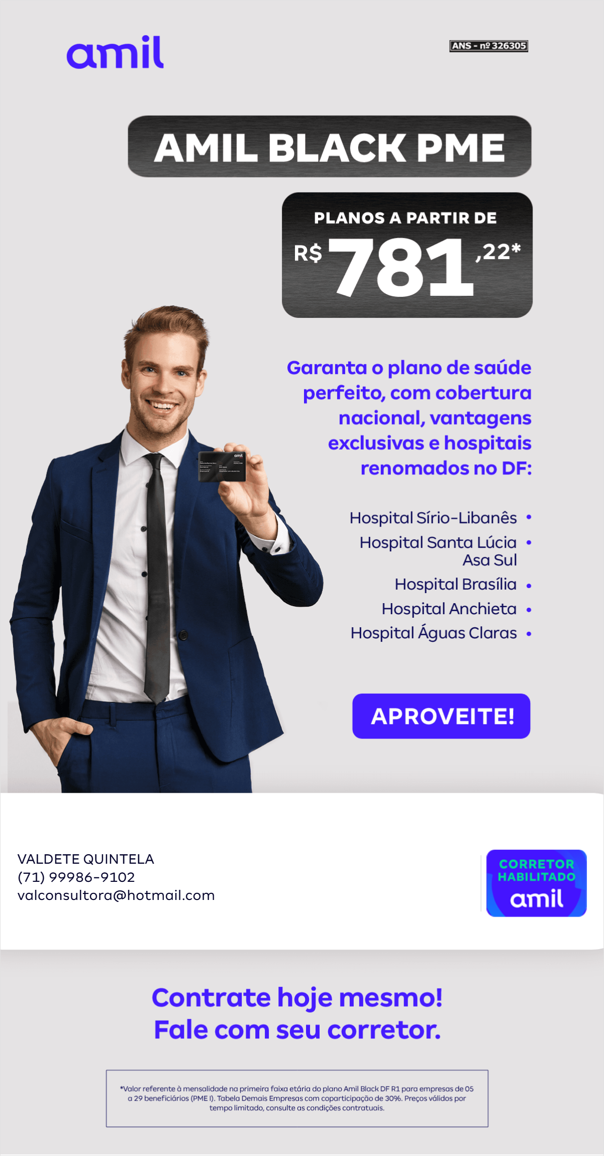 tabelas comparativas de preços de planos de saude amil Brasilia para empresas