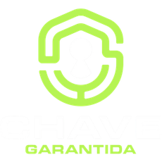 Logotipo em forma de escudo verde com a inscrição 