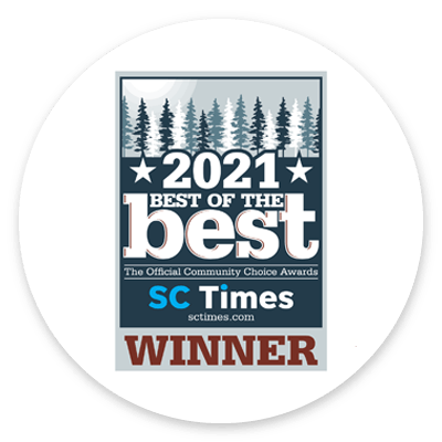 A sticker that says ' best of the best sc times winner ' on it