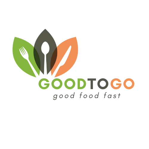 A logo for a restaurant called good to go good food fast