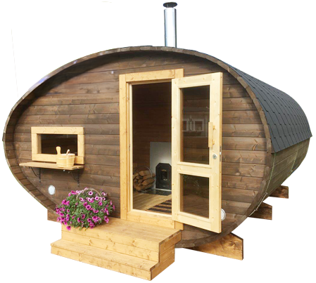 Oval udendørs sauna model BS-EGG