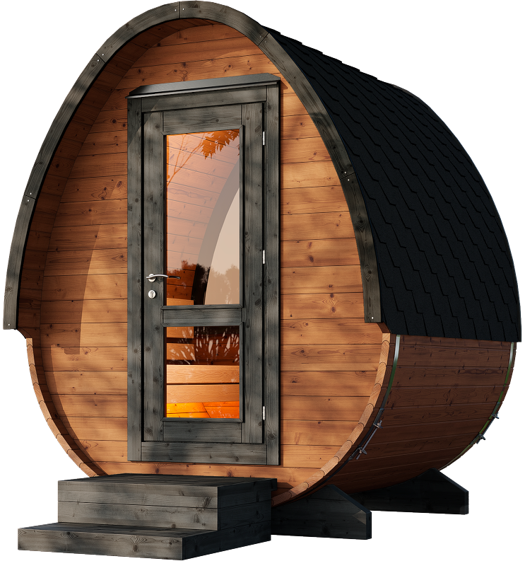 Oval udendørs sauna model BS-EGG