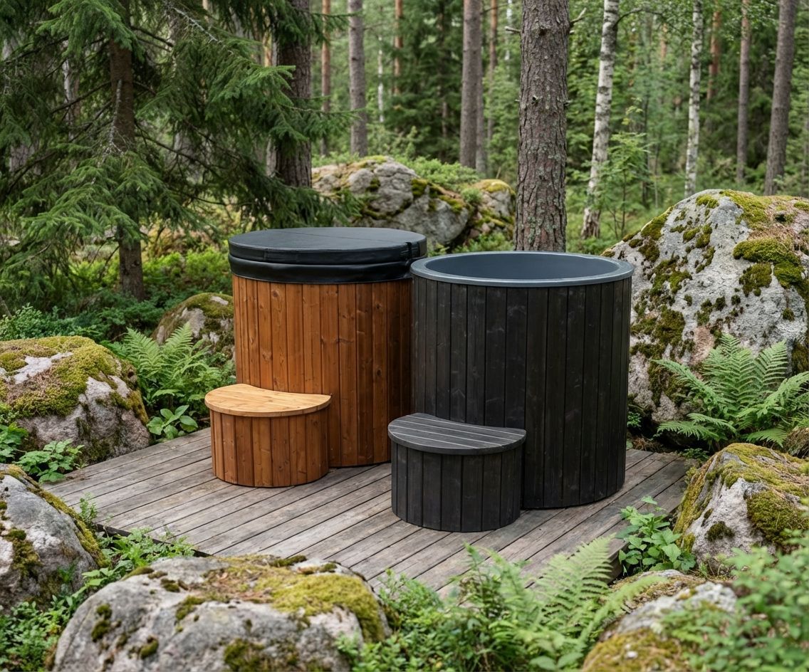 Isbade i finsk thermowood i miljø