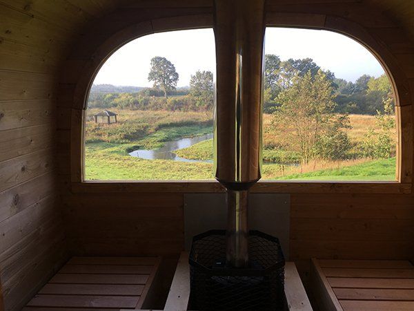 Panorama vindue i sauna